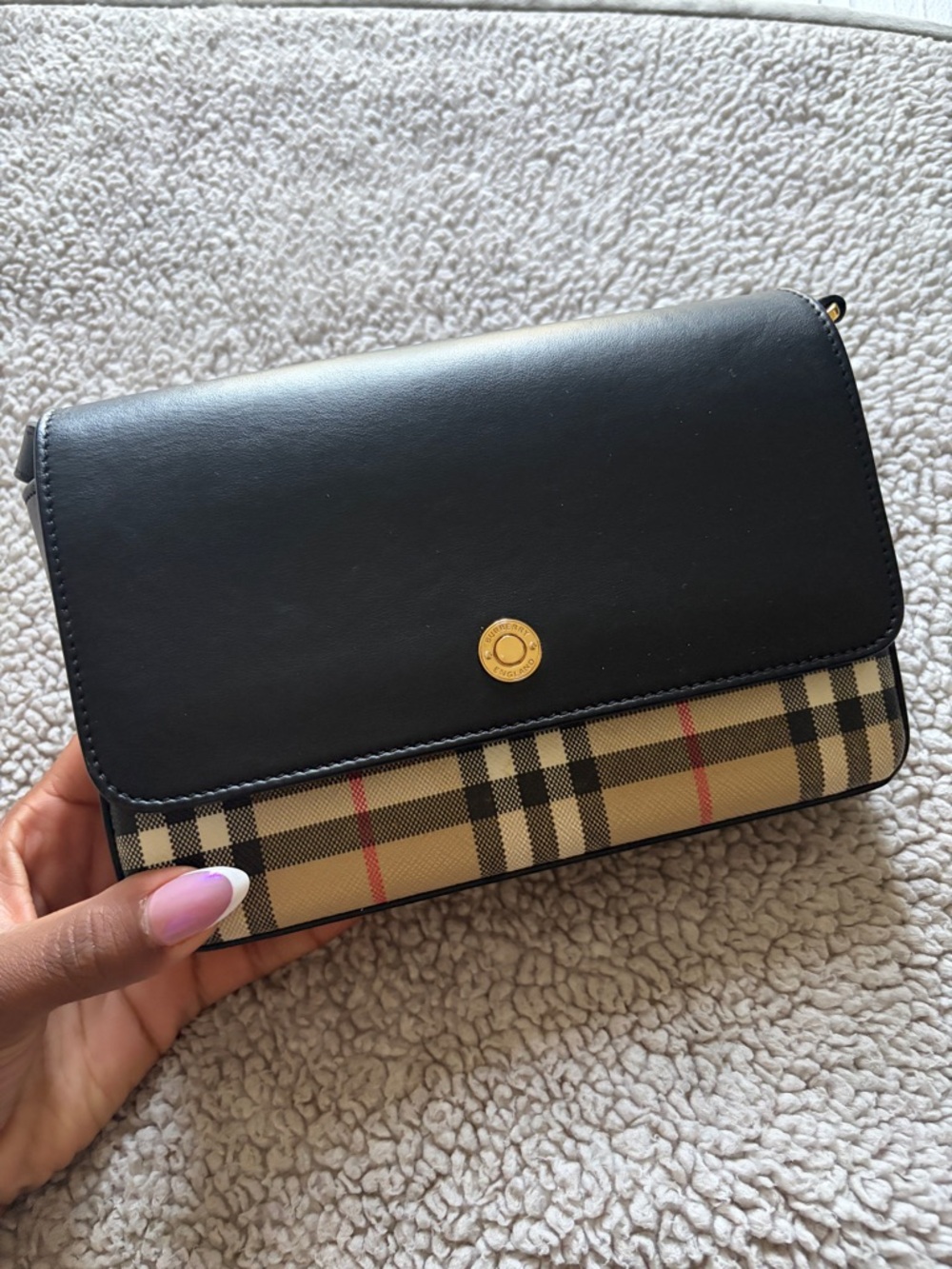 Vintage Burberry Calfskin Black Bag